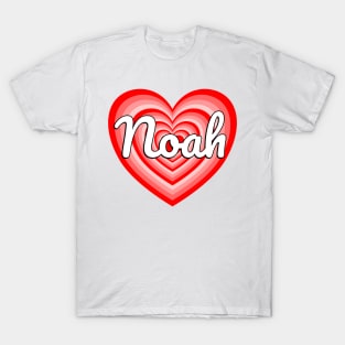 I Love Noah Heart Funny Noah Name Noah Gift T-Shirt